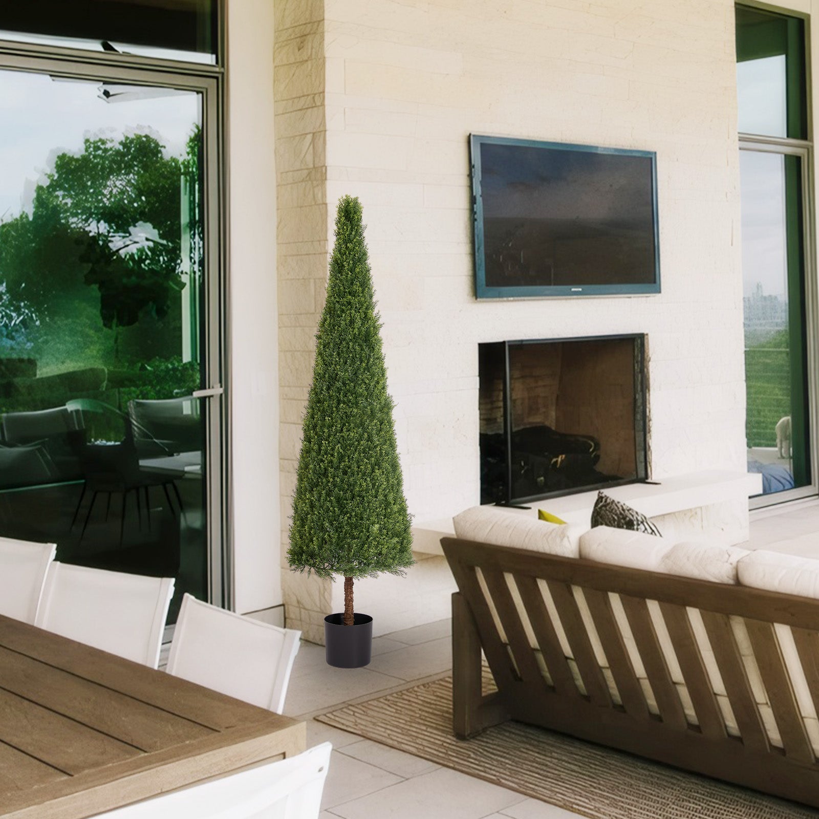 6FT Artificial Conical Topiary Trees