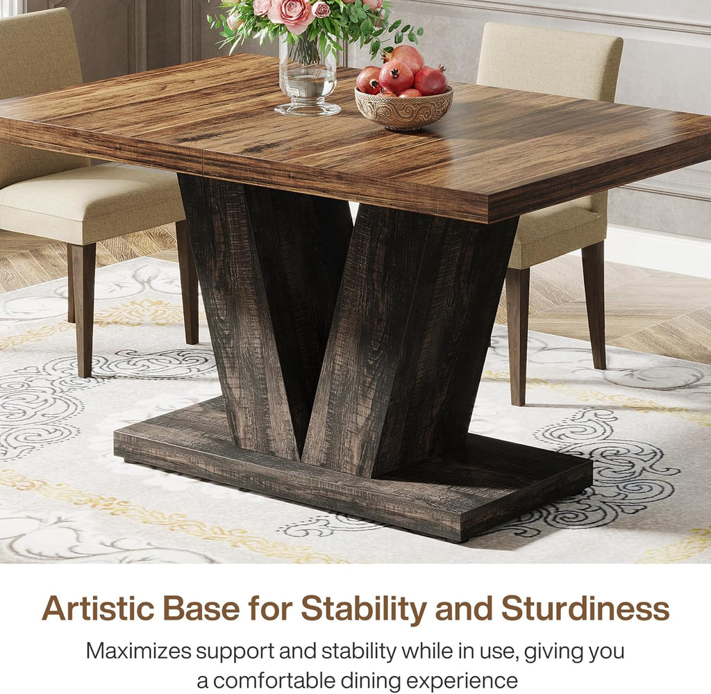 47" Farmhouse Dining Table for 4-6