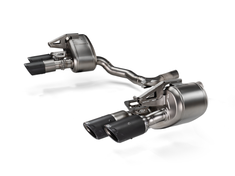 Akrapovic 2024+ Porsche Panamera Slip-On Line (Titanium) w/ Carbon Tips: Requires V6 or V8 fit kit S-PO/T/5H