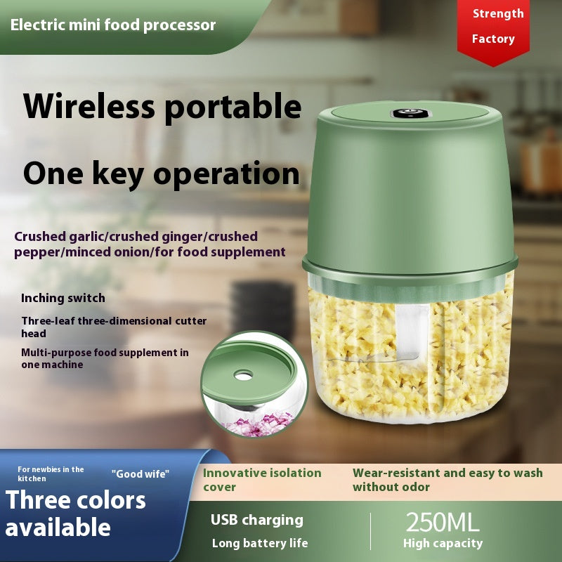 Mini Electric Garlic Chopper & Food Processor, 250ml