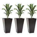 Outsunny Set of 3 Tall Planters with Drainage Hole, 28"