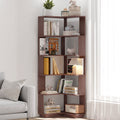 6 Tier Freestanding L-Shaped Corner Bookshelf