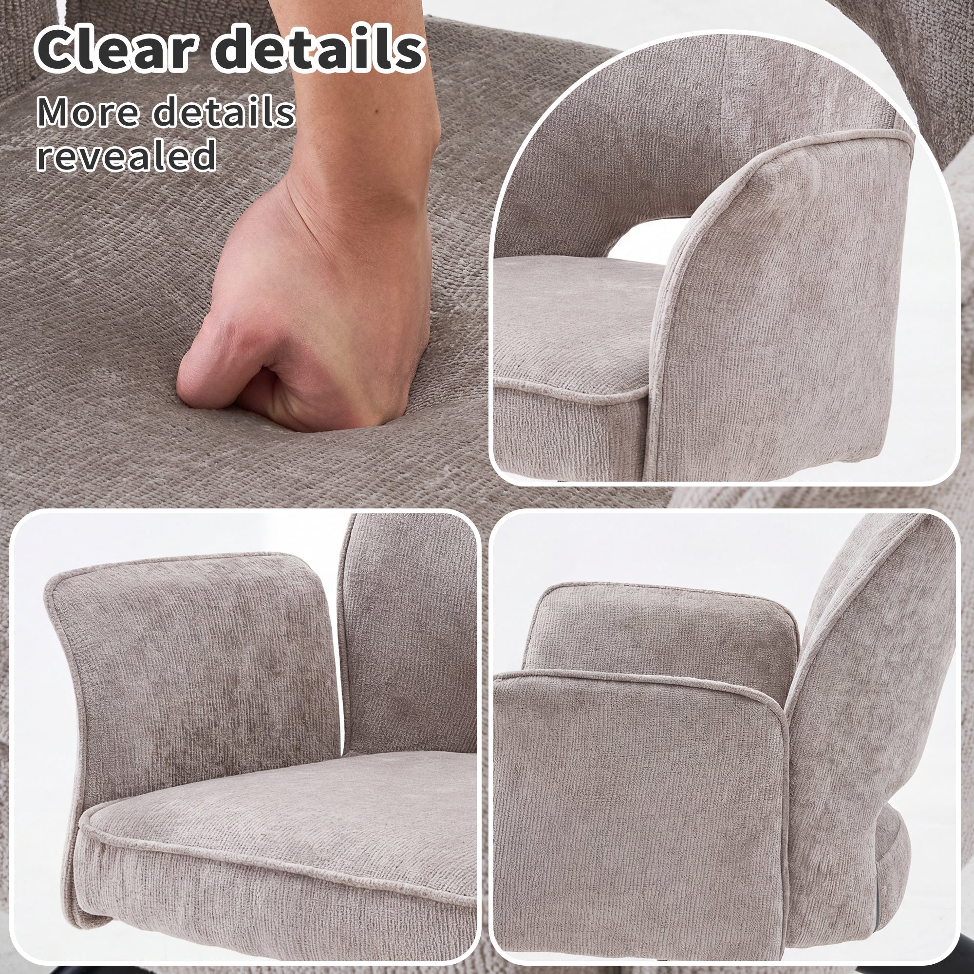 Modern Fabric Dining Chair Set of 2