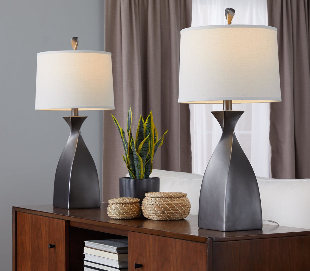 30" Contemporary Polyresin Table Lamp in Rubbed