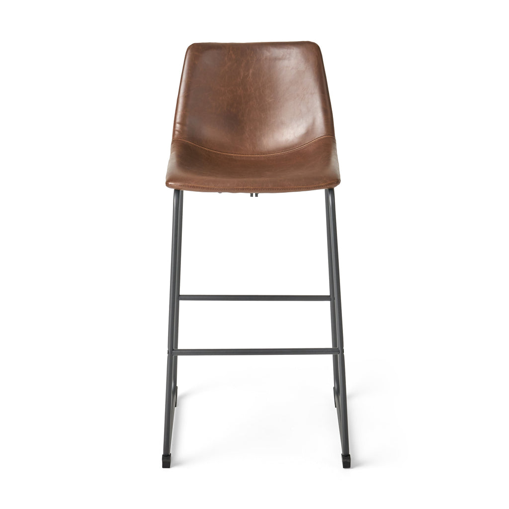 Set of 2 30" Cedric Faux Leather Barstool Vintage