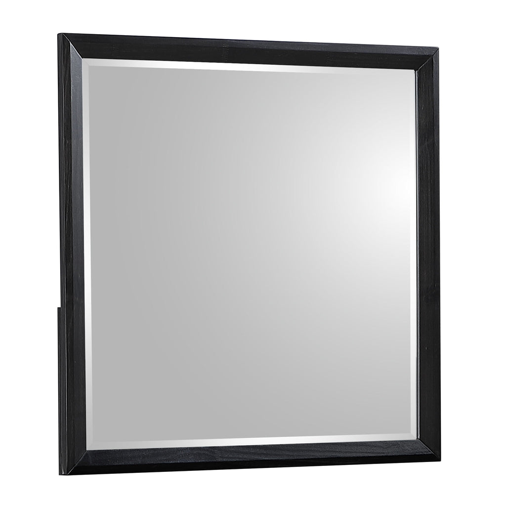 Houston Traditional Style Mirror Made with Wood in Walnut