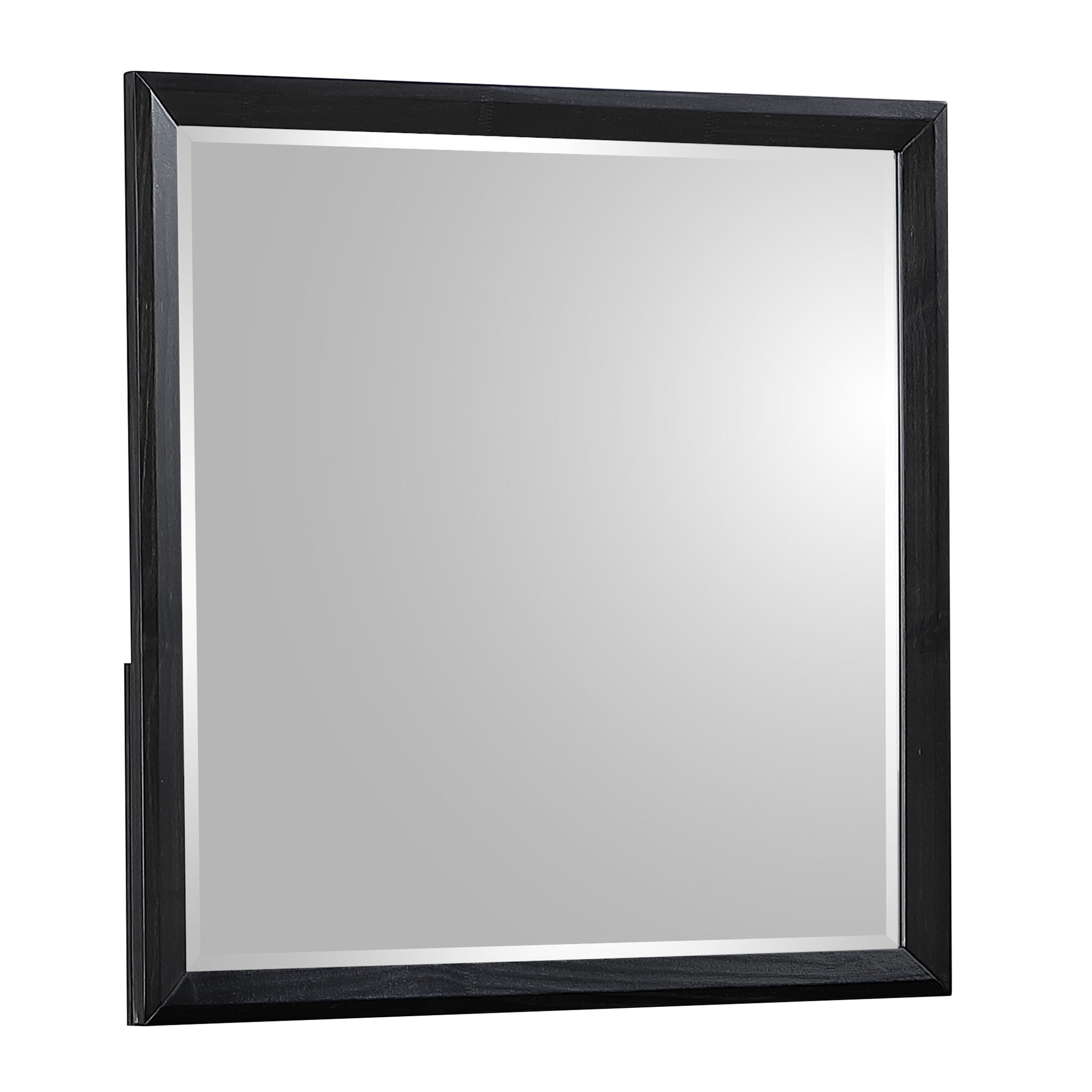 Houston Traditional Style Mirror Made with Wood in Walnut