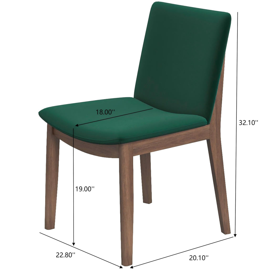 Laura Mid-Century Modern Solid Wood Dining Chair (Set of 2)