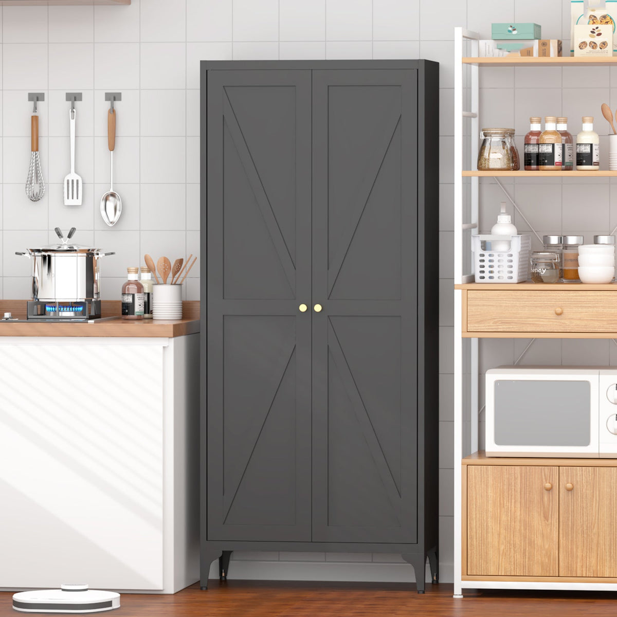 Metal Adjustable 2 Doors Storage Cabinet