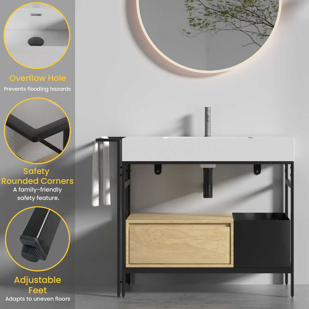 Forte 36" Industrial Style Modular Bathroom Vanity