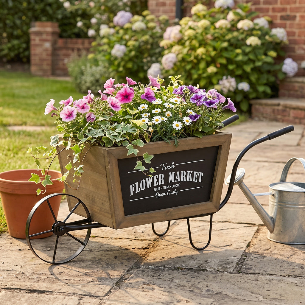 Farmhouse Wheelbarrow Planter