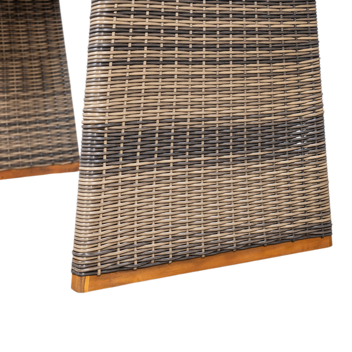 Outdoor 6 Pieces Acacia Wood Dining Set with Cushion