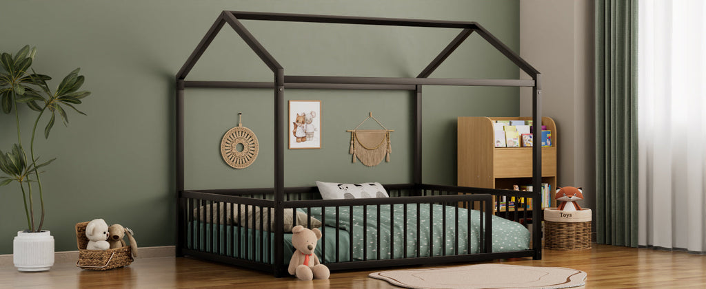 Full Size Montessori Style Metal Floor Bed Frame