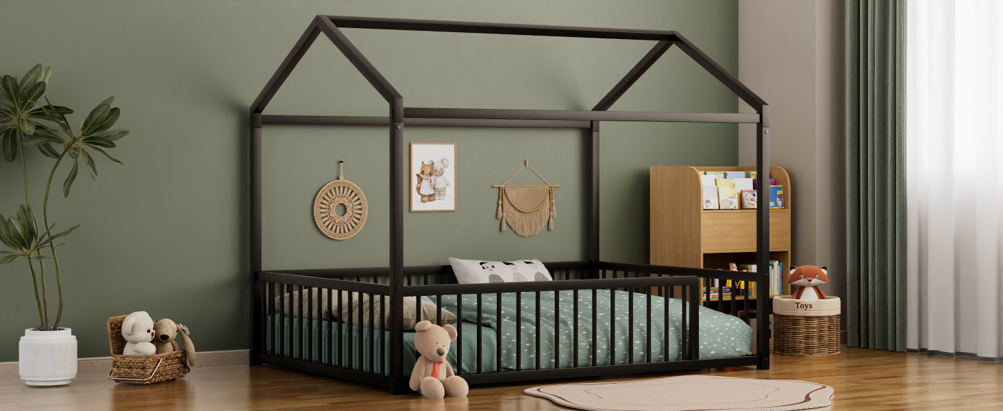 Full Size Montessori Style Metal Floor Bed Frame
