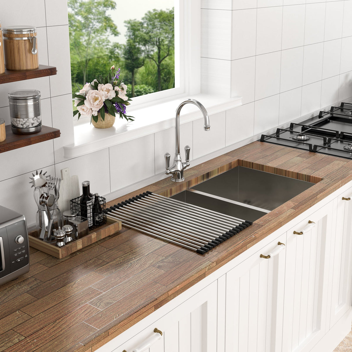 Undermount Double Bowl Kitchen Sink (50/50) in 16 Gauge Stainless Steel
