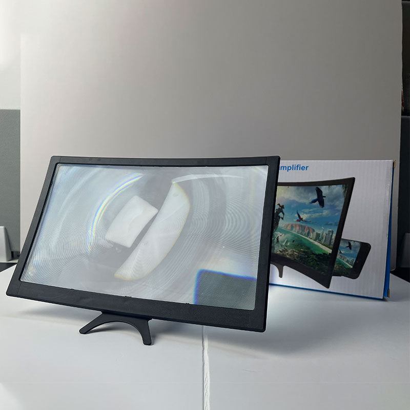 L6 Curved Screen Amplifier, 12-inch HD Mobile Phone Magnifier, Lazy Phone Stand