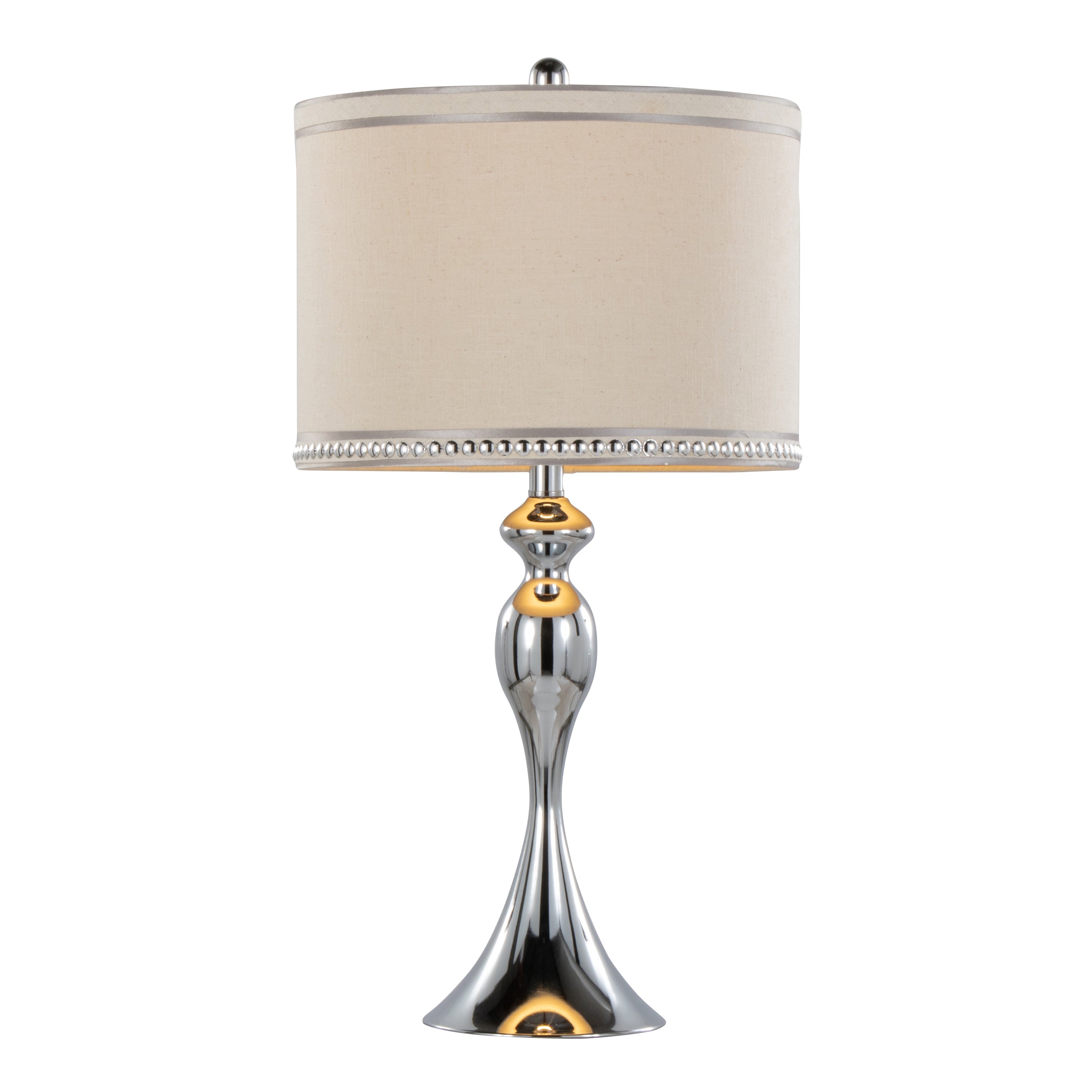 27" Contemporary Metal Table Lamp in Polished