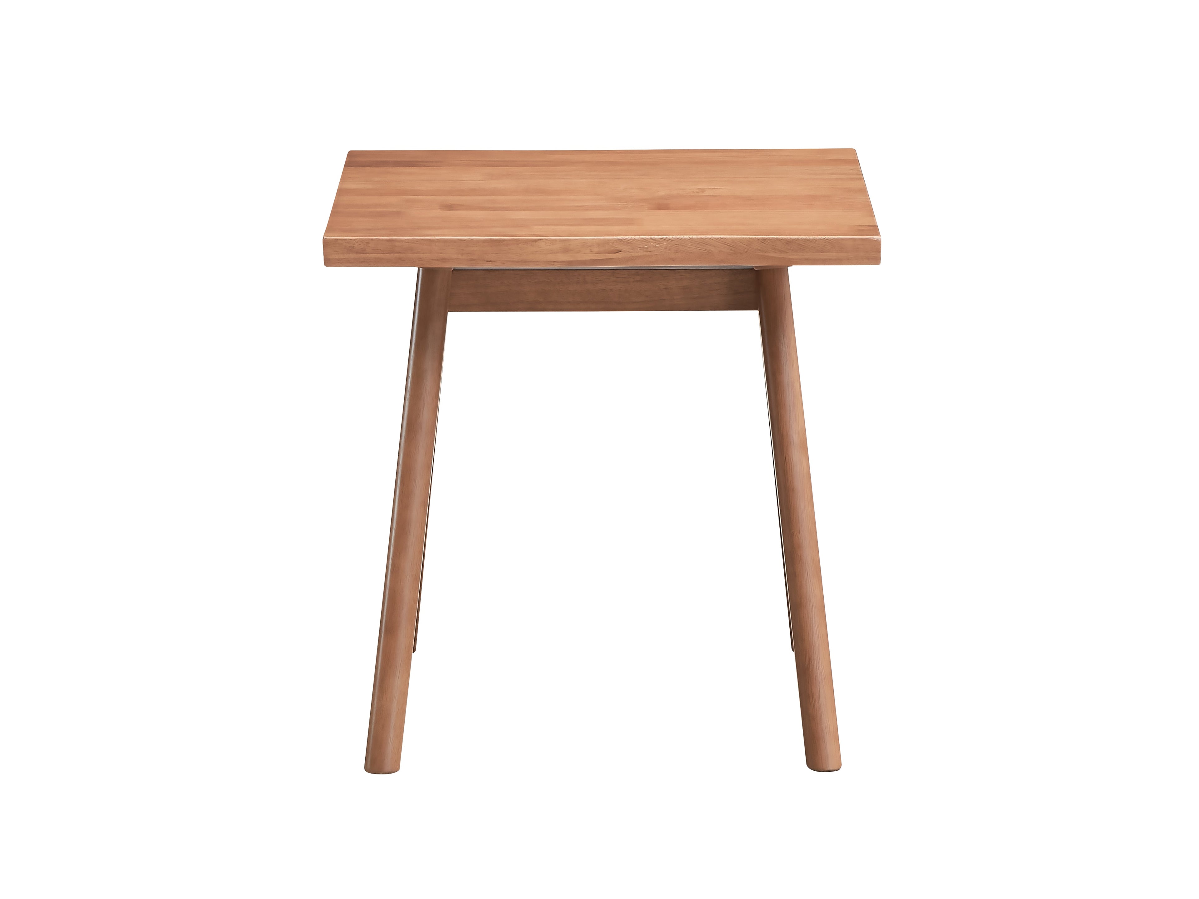 Natural Wood Armchair and Matching Square End Table, 2-Piece Living Room Set