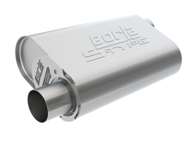 Borla CrateMuffler BBC 396 2.5 inch Offset/Offset 14in x 4.35in x 9in Oval Muffler 400853