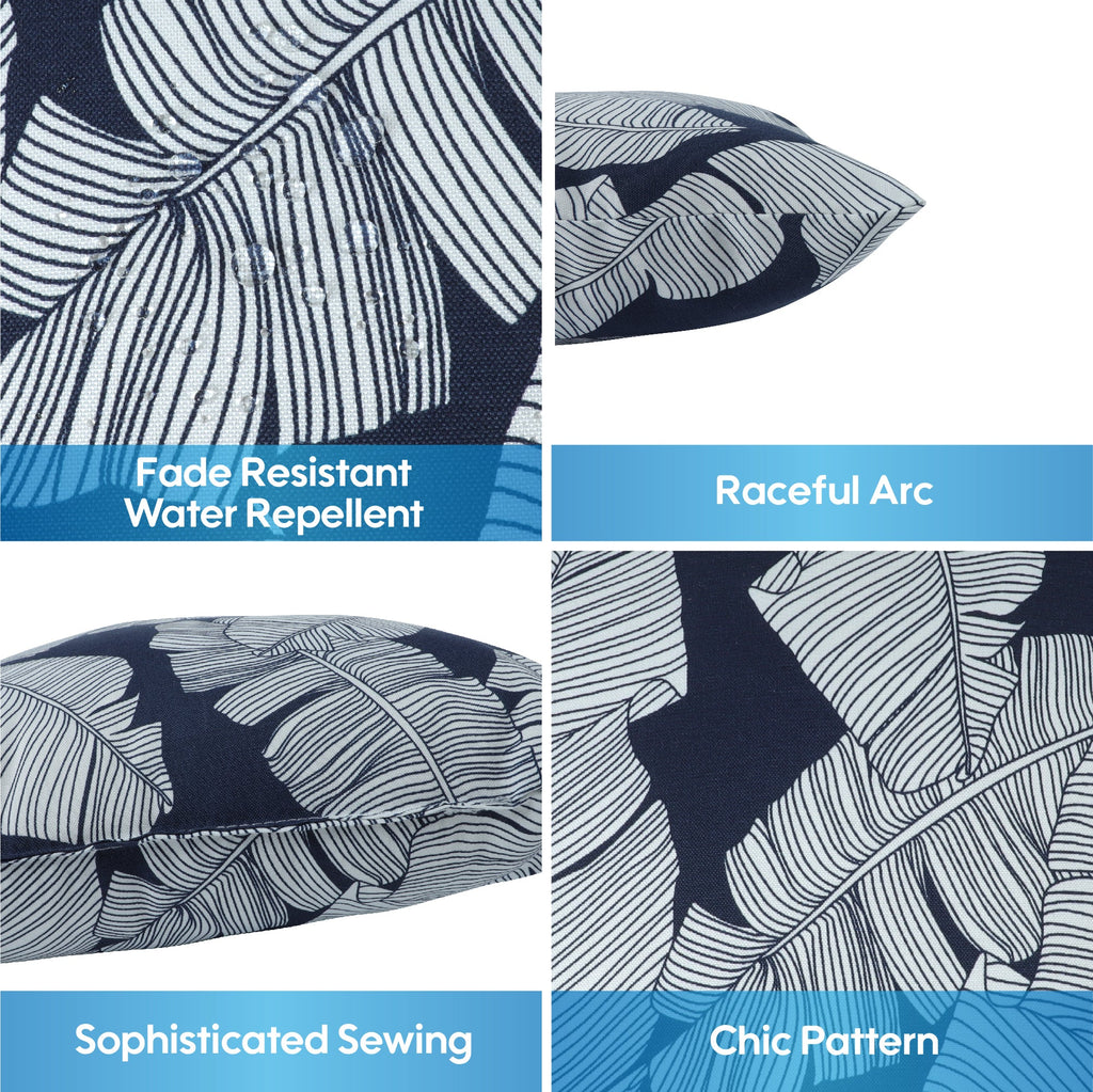 2 Pack Outdoor Throw Pillows - Waterproof & Fade-Resistant