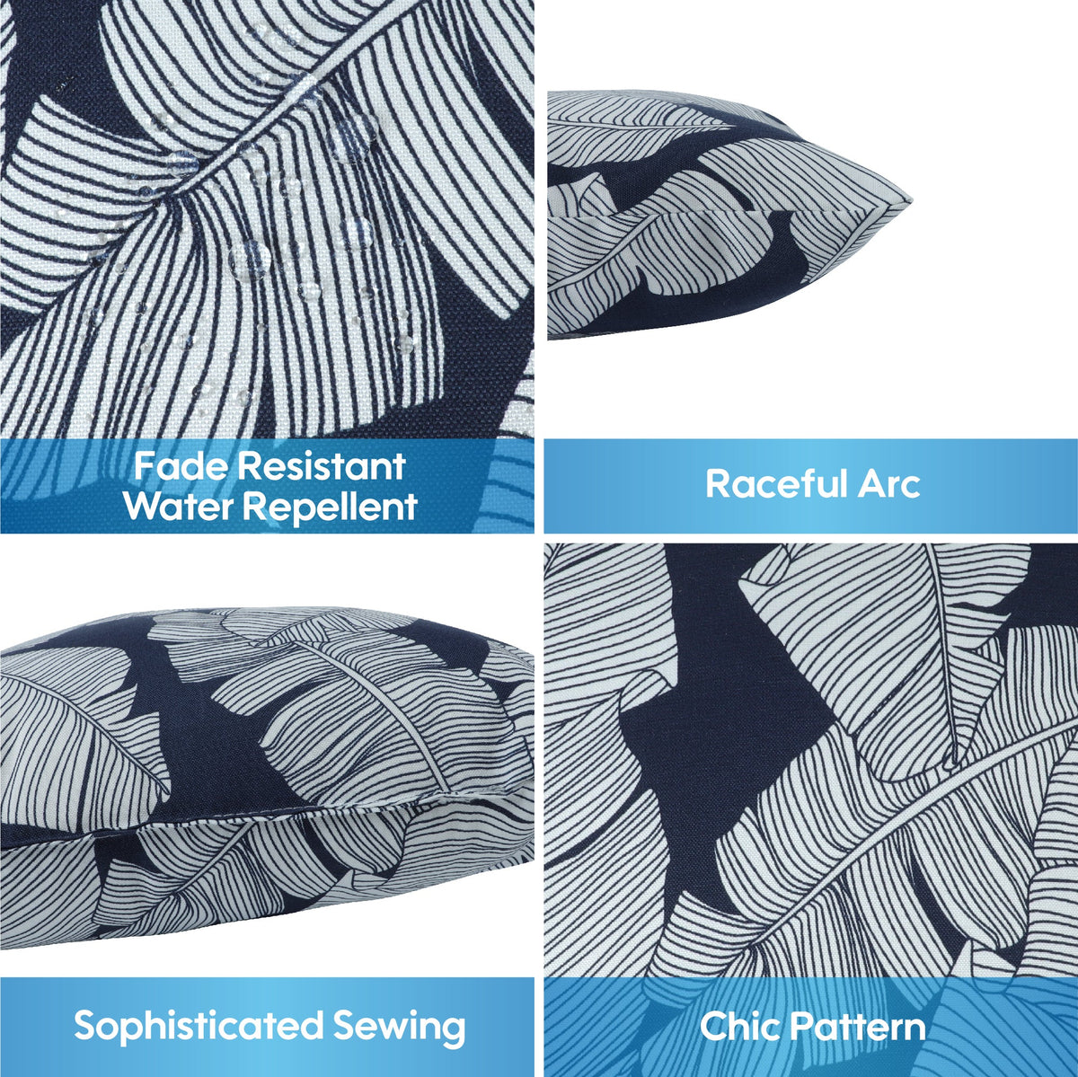2 Pack Outdoor Throw Pillows - Waterproof & Fade-Resistant