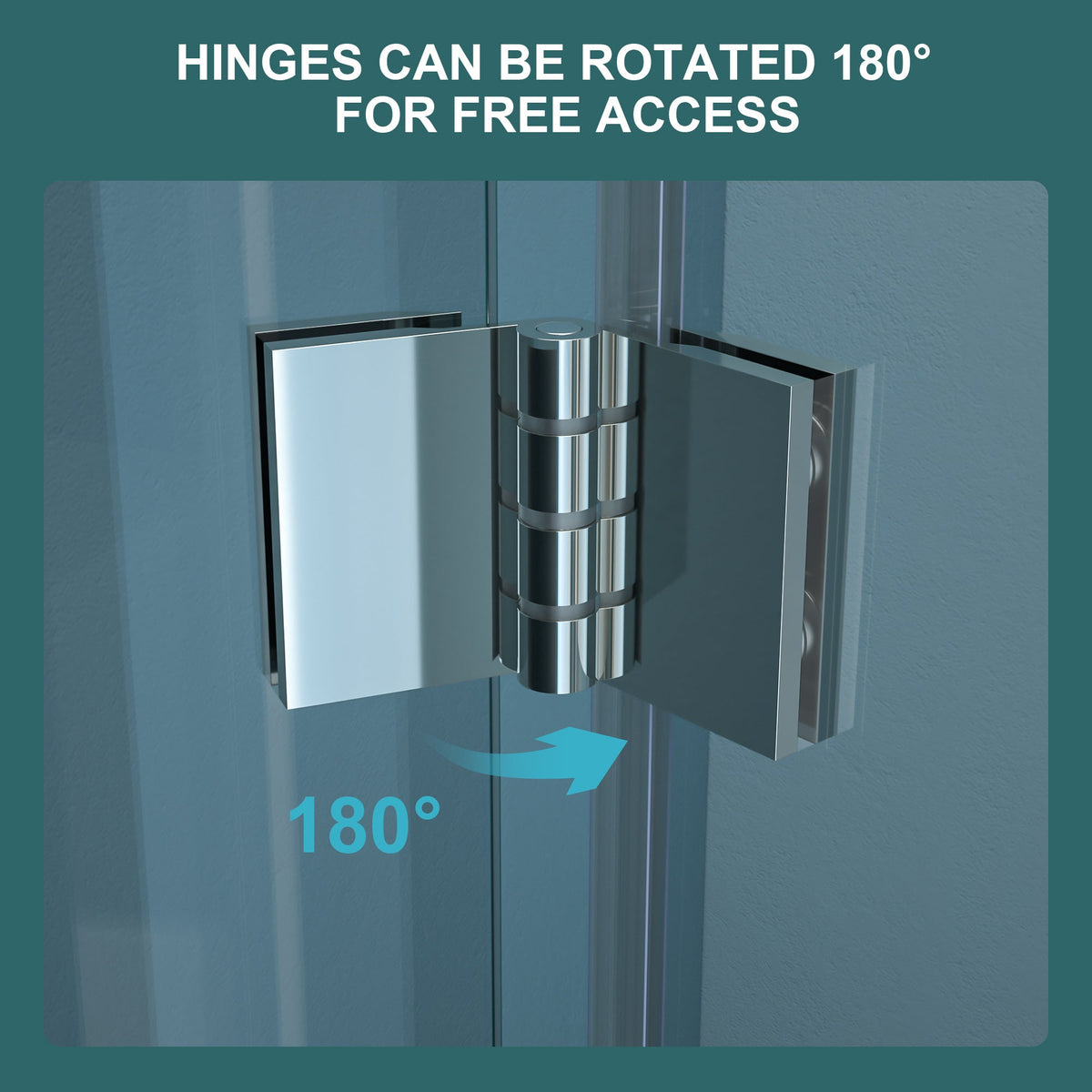 36"W x 72"H Fold Frameless Shower Door