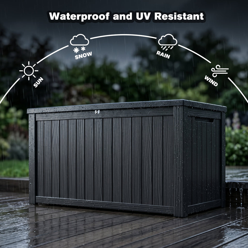 180 Gallon Large Outdoor Storage Deck Box