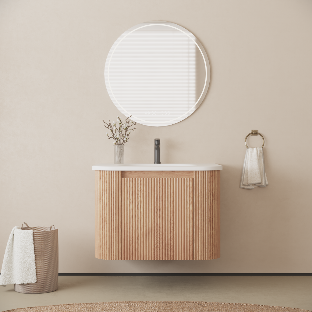 Arcora 24 Inch Wall Mounted Bathroom Vanity with Sink