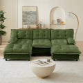 107" U Shaped Modern Sofa Modular Sectional Cloud Couch