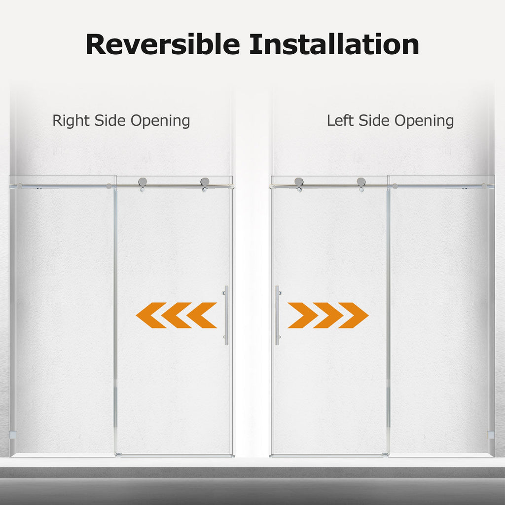 Frameless Single Sliding Soft-Close Shower Doors