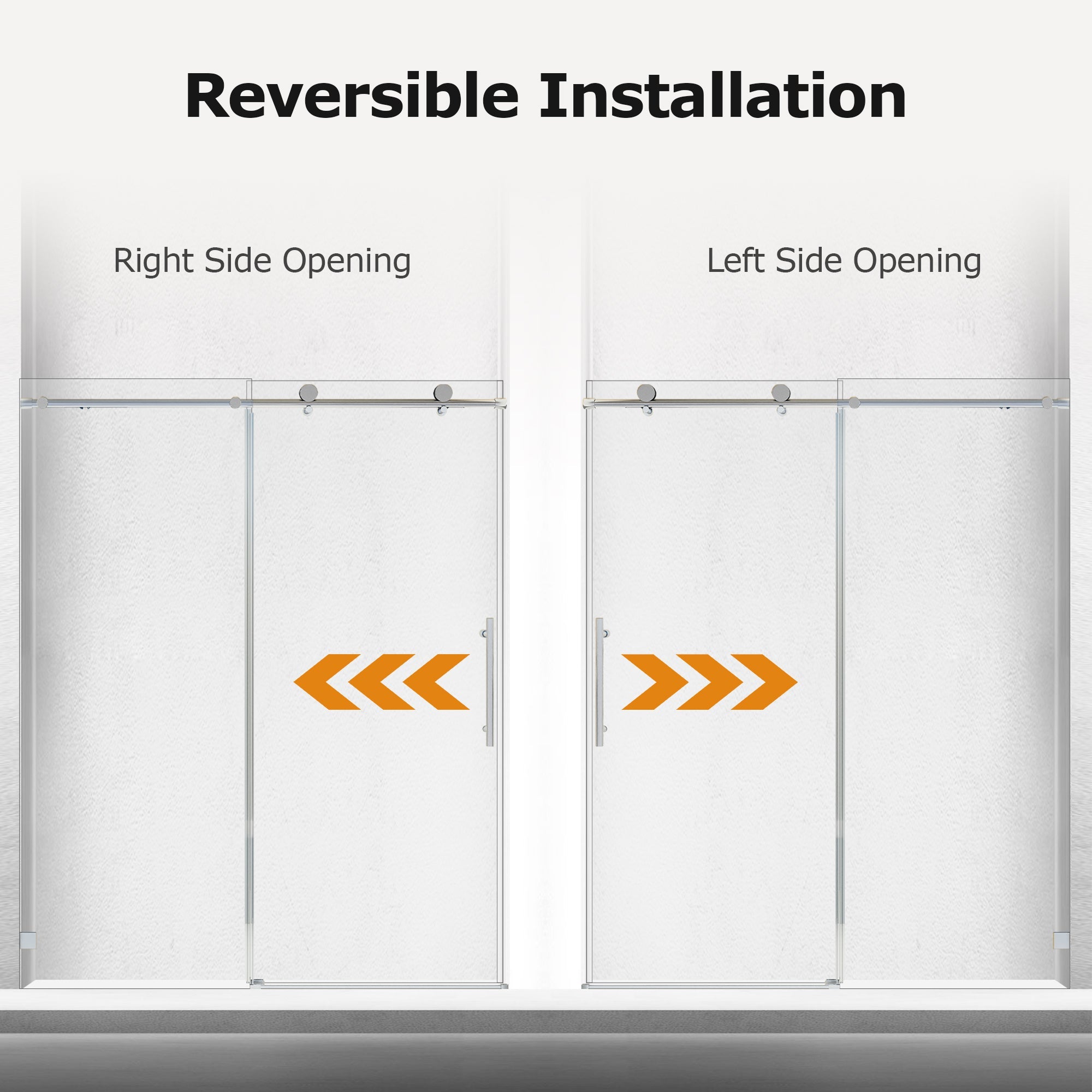 Frameless Single Sliding Soft-Close Shower Doors