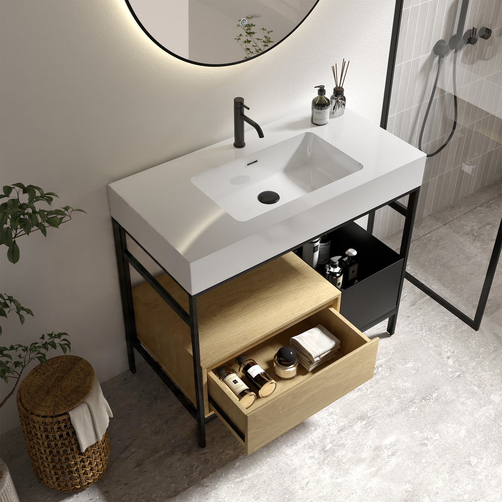 Forte 36" Industrial Style Modular Bathroom Vanity