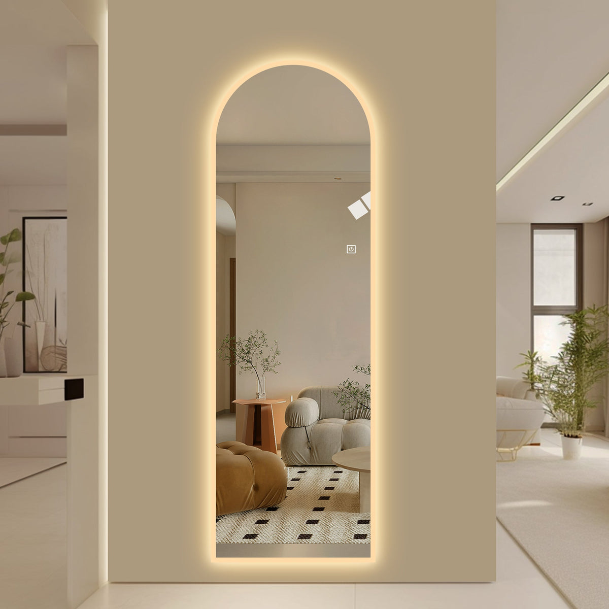 65" x 21" LED Full Length Wall Mirror