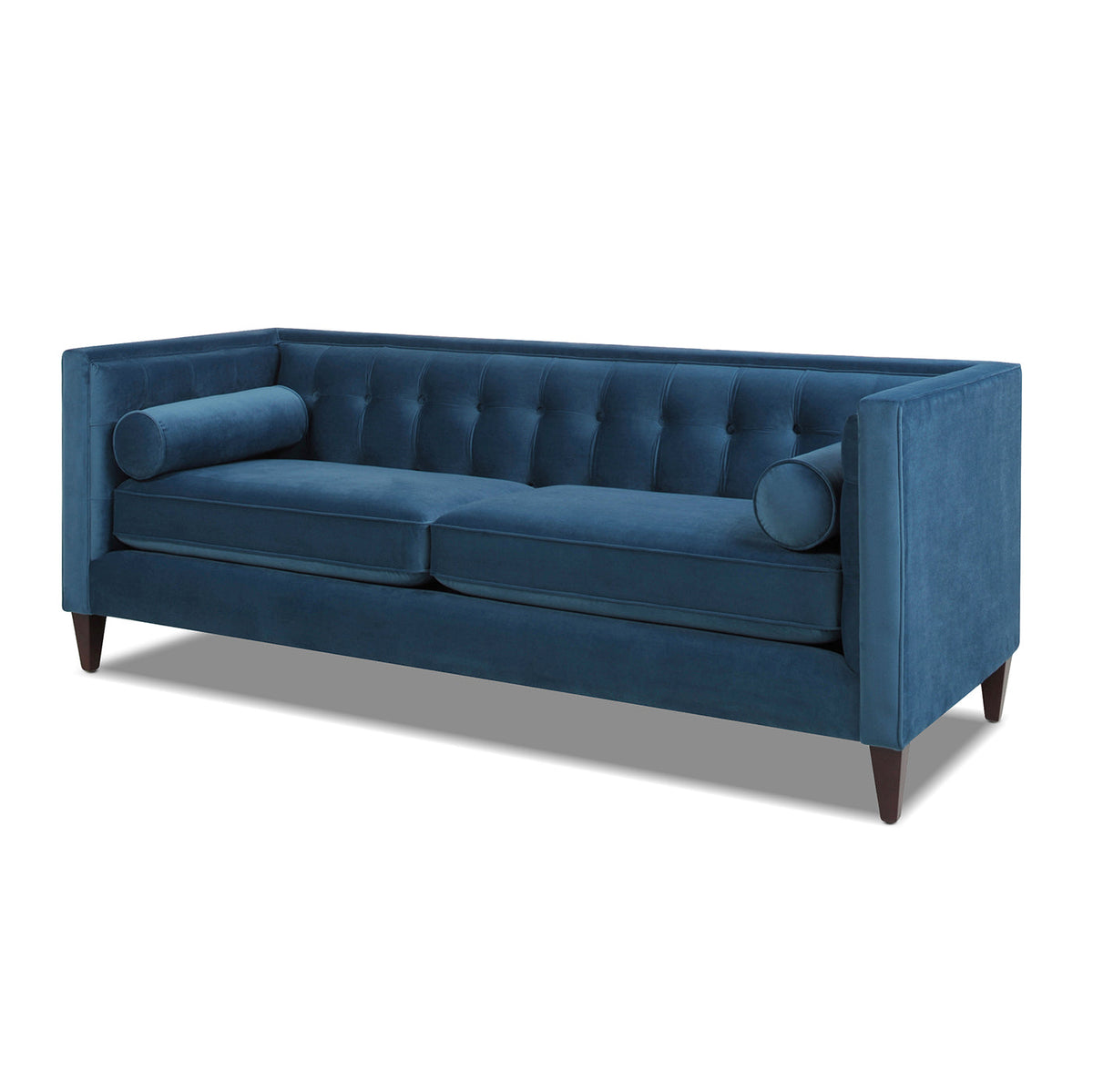 Jack 84" Modern Tuxedo Tufted Sofa, Satin