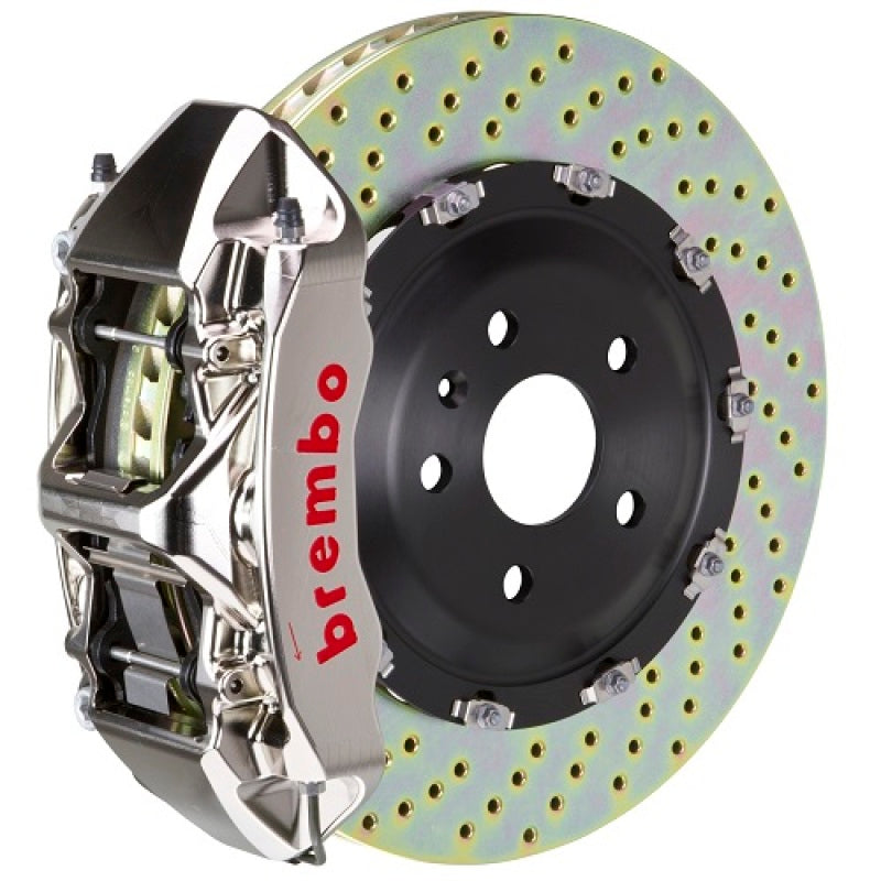 Brembo 02-07 Coupe/Spyder/04-07 GranSport Fr GTR BBK 6 Pist Billet 380x34 2pc Rotor Drilled- Nickel 1N1.9015AR