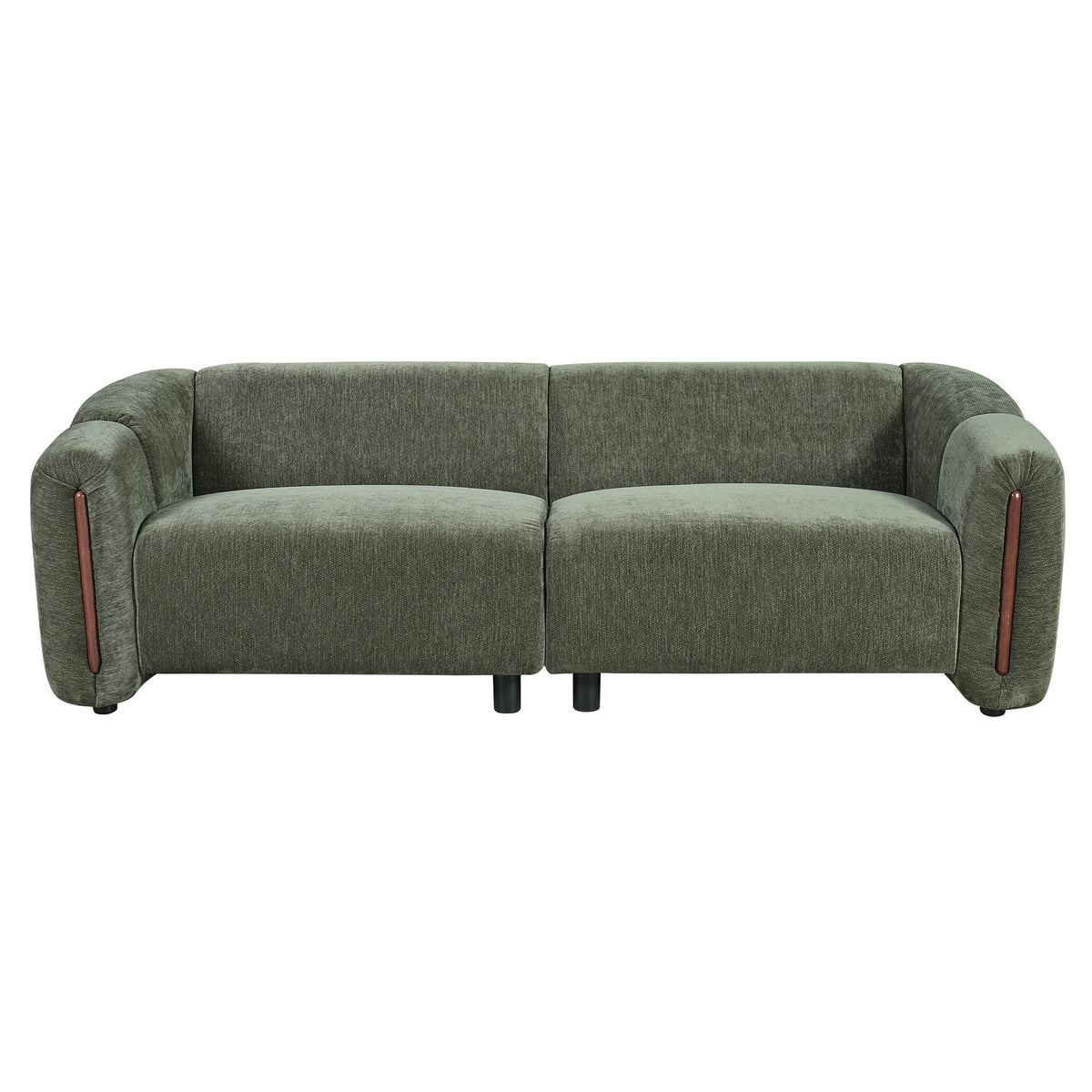 87.4" Modern Minimalist Curved Block Sofa
