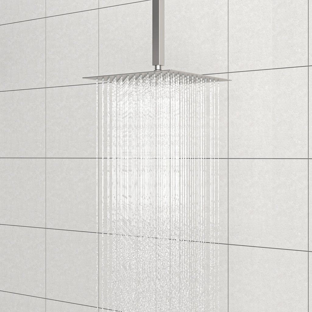 8" Ceiling Mounted Shower Arm with Flange in Brushed Nickel