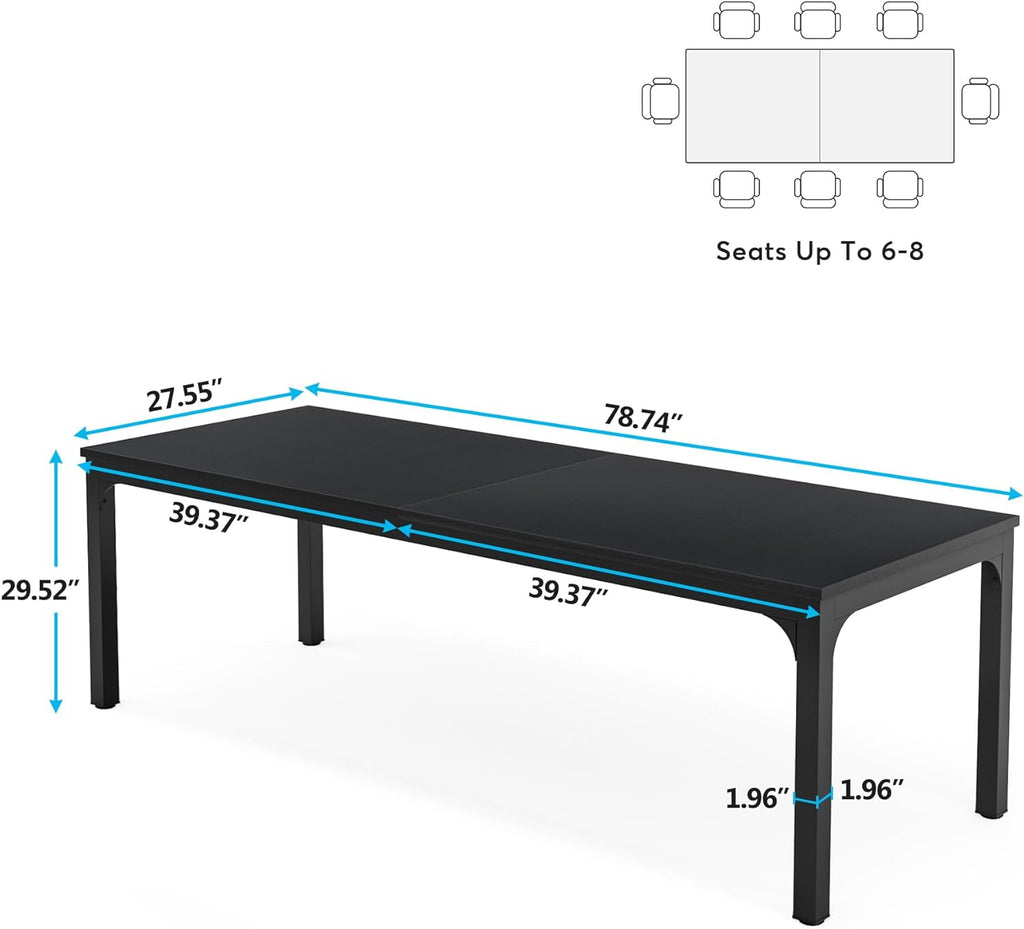 Modern Black Dining Table