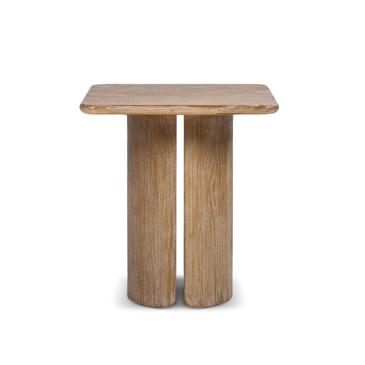 Sonoma 22" Square Pedestal Side Table - Rustic Greige