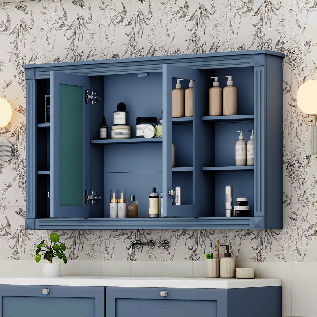 47 Inch Bathroom Mirror Cabinet with Storage