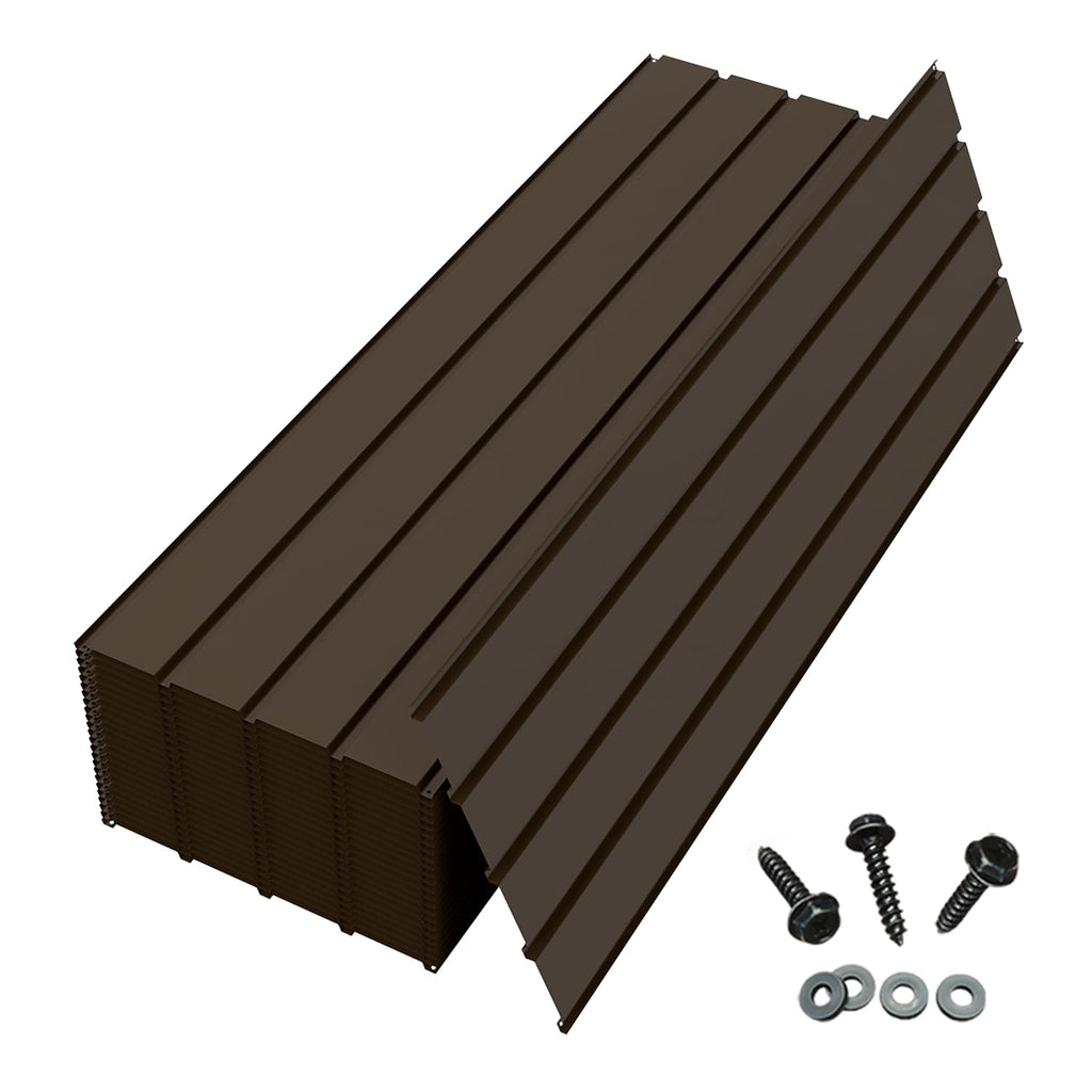 20 Pcs Metal Roofing Panels - Galvanized Steel Corrugated Roof Panels
