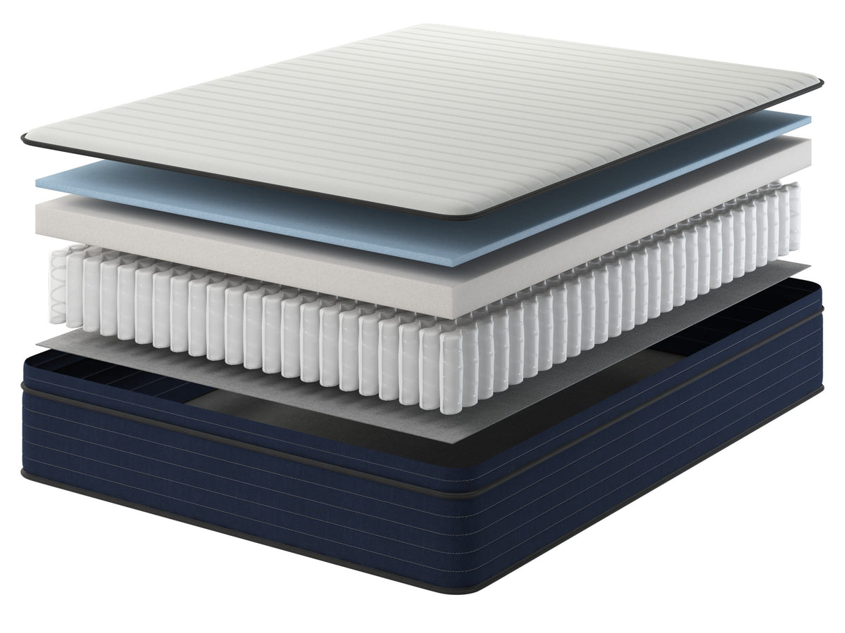 12 Inch King Size Medium Firm Euro Top Hybrid Mattress