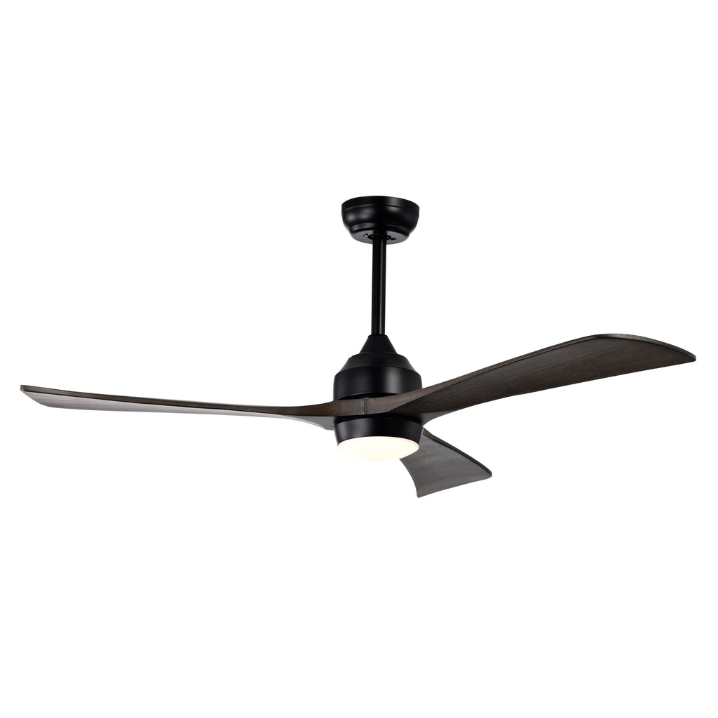 52" Solid Wood Blades Ceiling Fan with Lights Remote Control