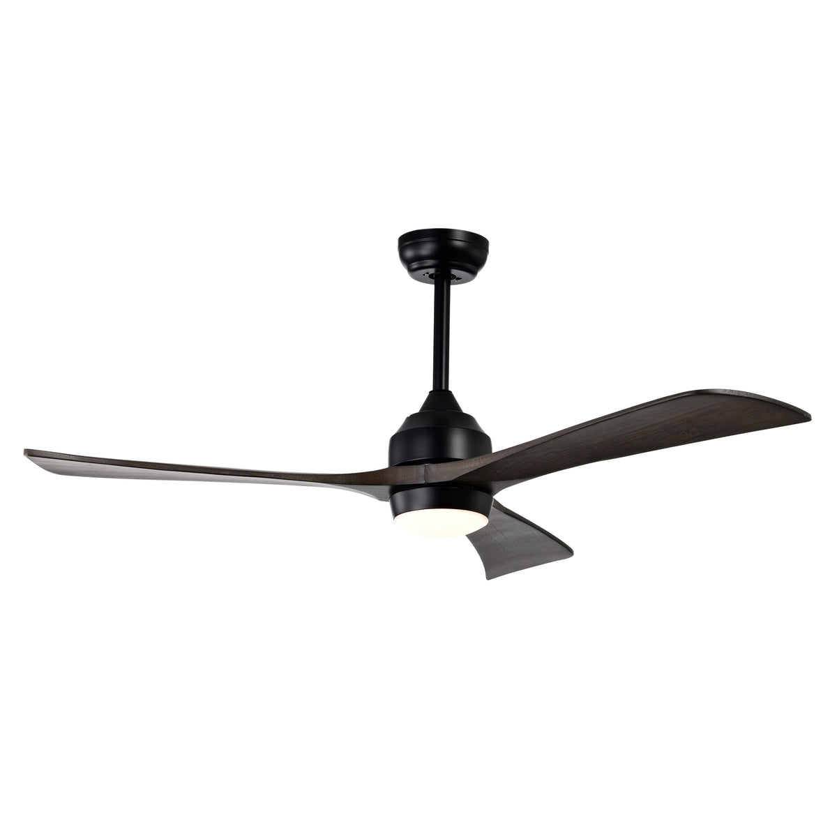 52" Solid Wood Blades Ceiling Fan with Lights Remote Control
