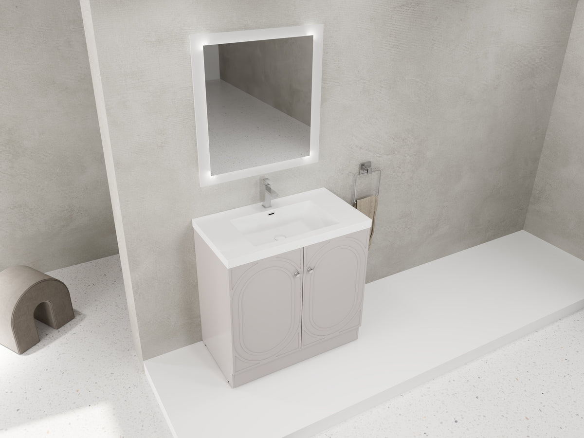 36" Freestanding Bathroom Vanity with Resin Sink
