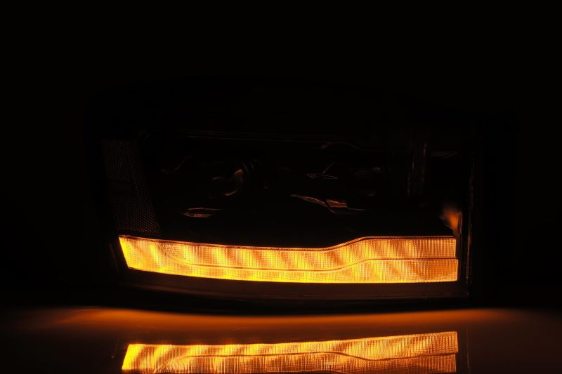 AlphaRex 06-08 Dodge Ram 1500HD LUXX LED Projector Headlights Plank Style Black w/Seq Signal/DRL 880535 *Discontinued