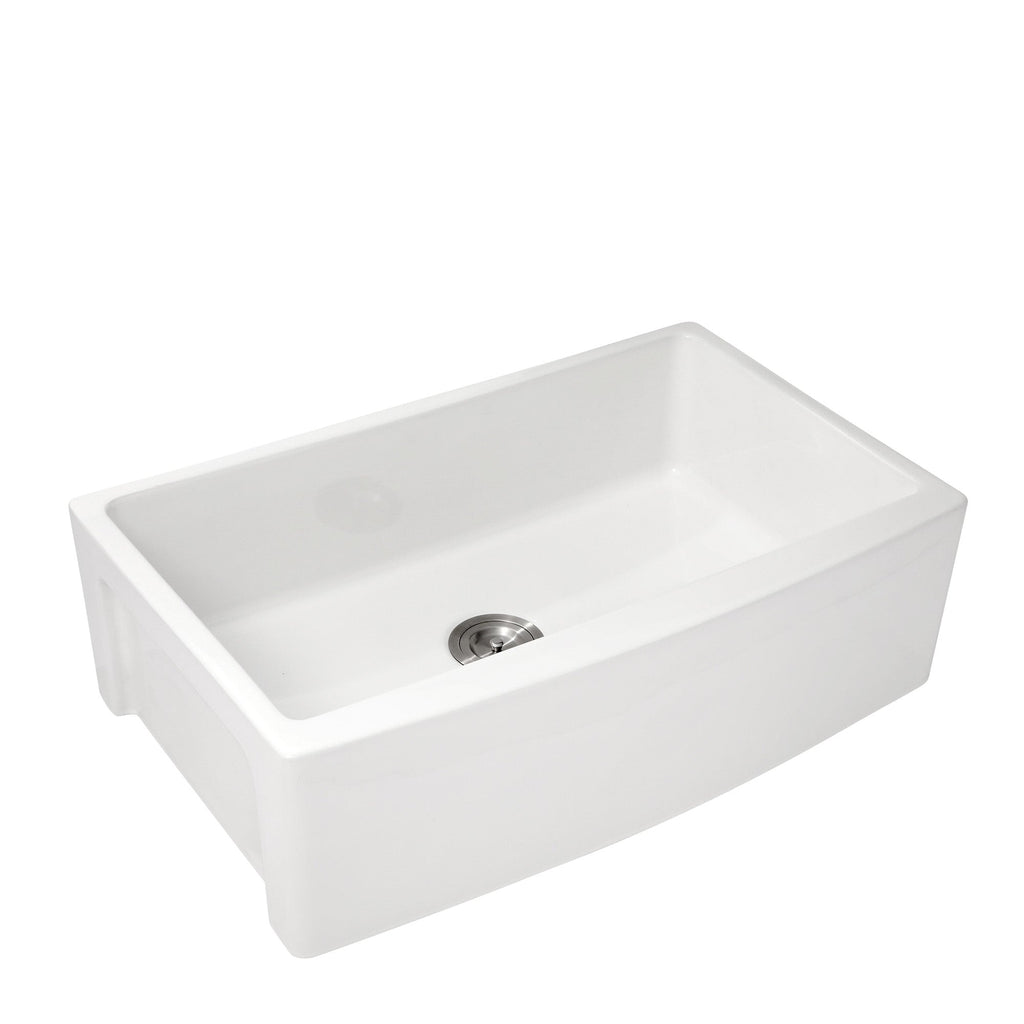 White Farmhouse Sink - 33" x 21" x 10"
