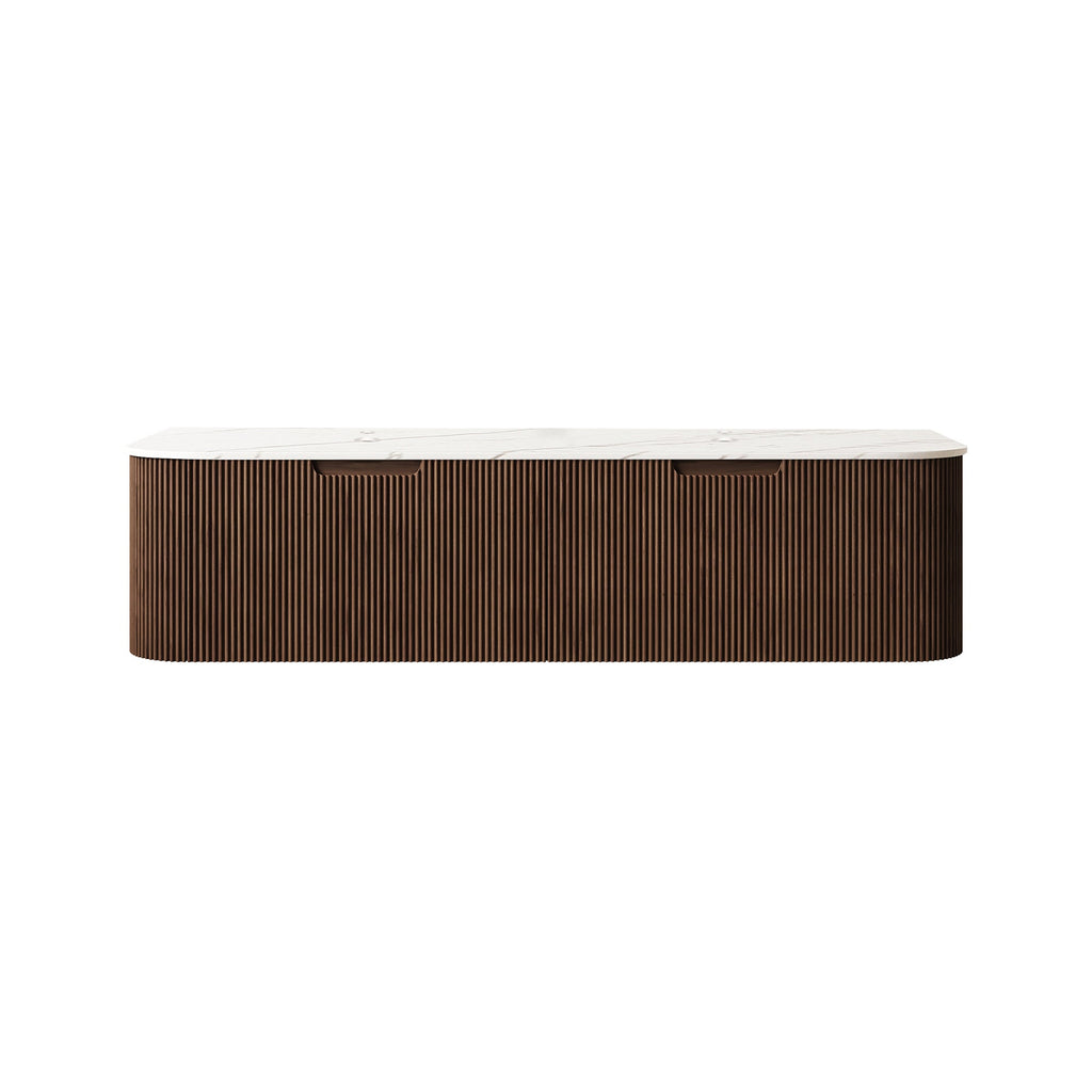 Dina 60'' Wall Mounted Plywood Cabinet with Carrara
