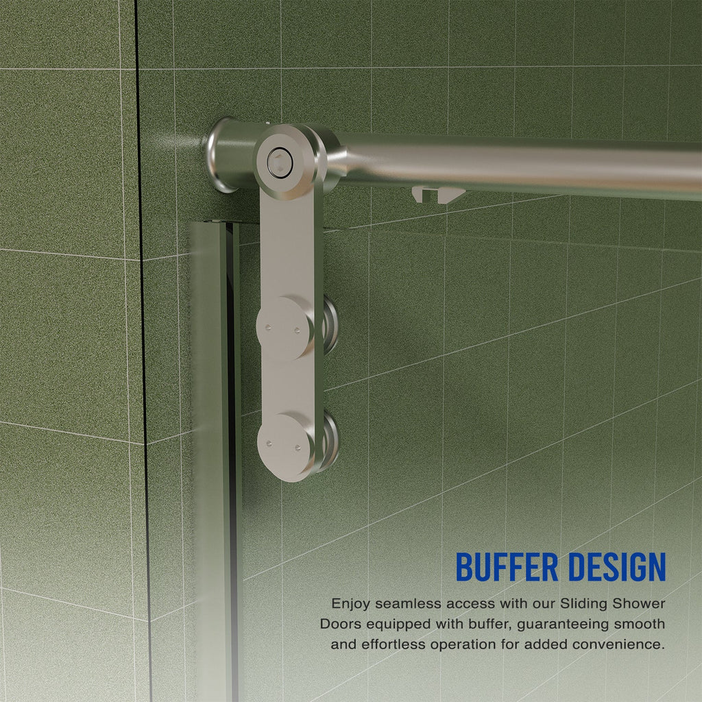 56"-60"W x 76"H Frameless Shower Door