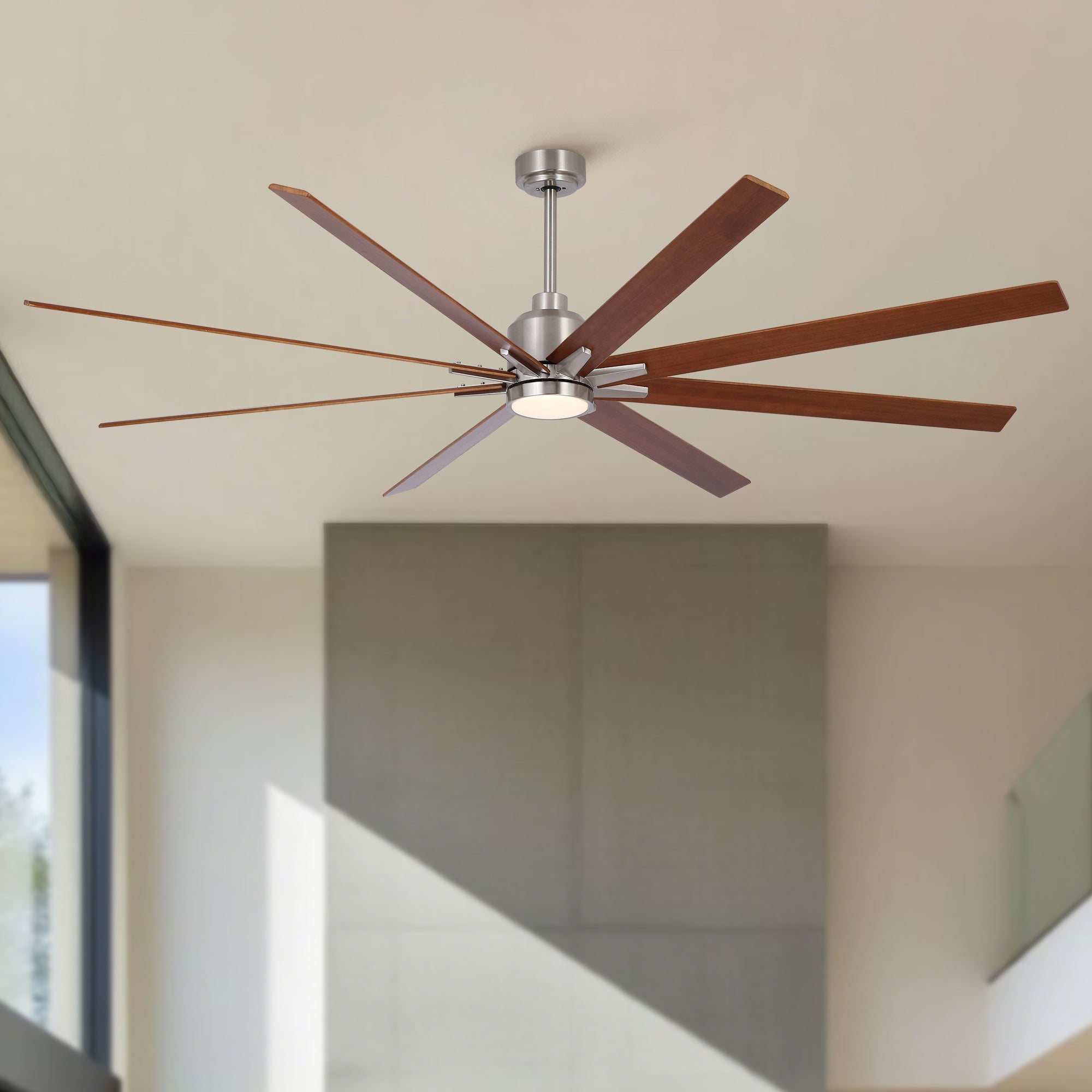 84" Oversized Large Brushed Nickel Ceiling Fan